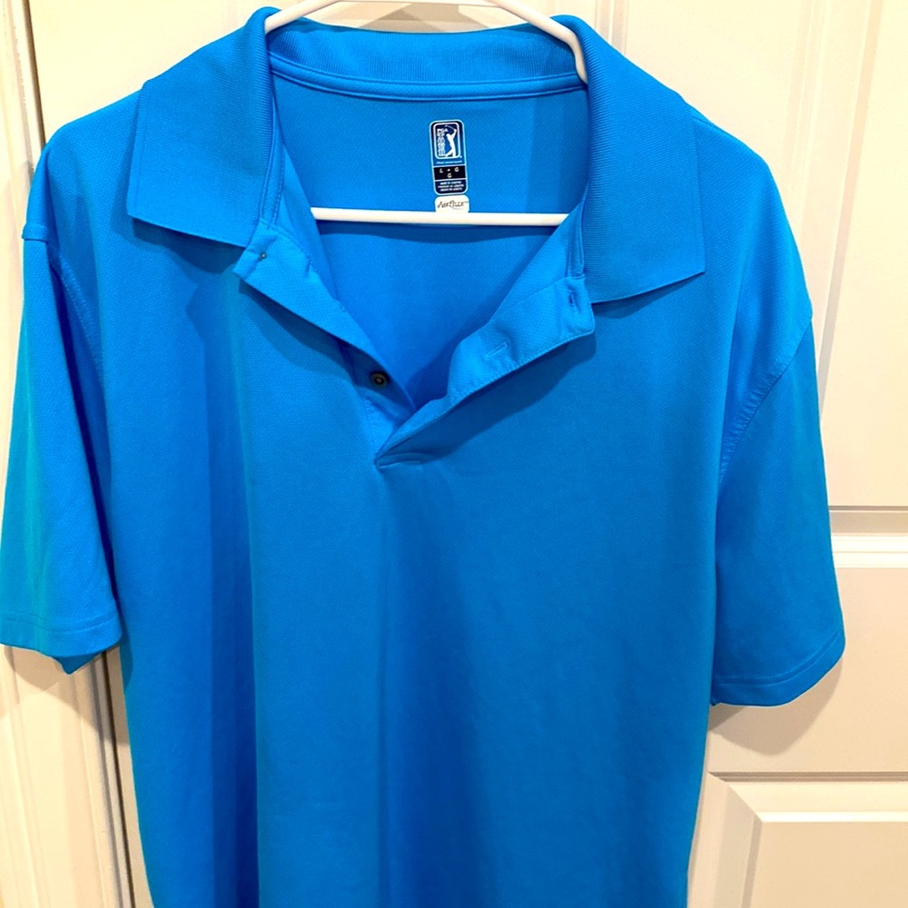 PGA tour air flux athletic polo, light blue